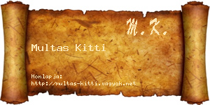 Multas Kitti névjegykártya